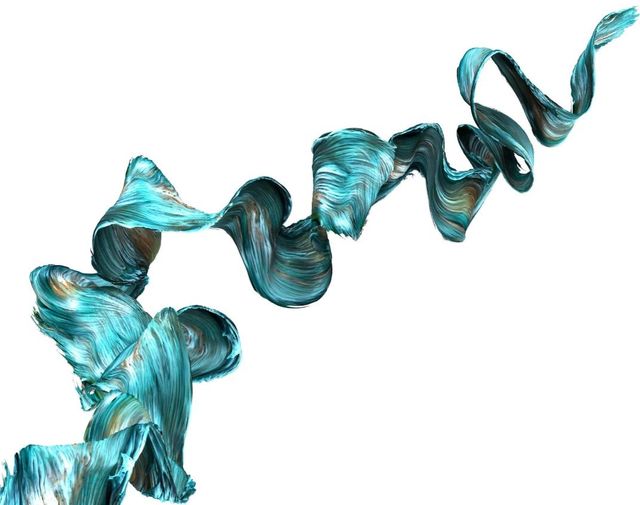 Classy Art Turq Squiggly Wall Art-0