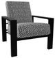 Telescope Casual Larssen Agra Classic/Black Aluminum/Fabric Outdoor Cushion Arm Chair-0