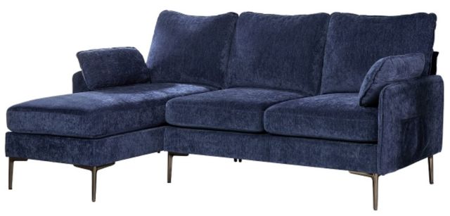 Mazin Furniture Mercury 2-Piece Blue Reversible Chaise Sofa Sectional-1
