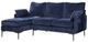 Mazin Furniture Mercury 2-Piece Blue Reversible Chaise Sofa Sectional-1