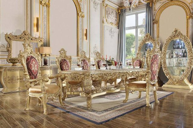 ACME Furniture Bernadette Gold Rectangular Dining Table-1