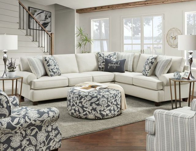 Fusion Furniture Awesome 2-Piece Oatmeal Sectional-1