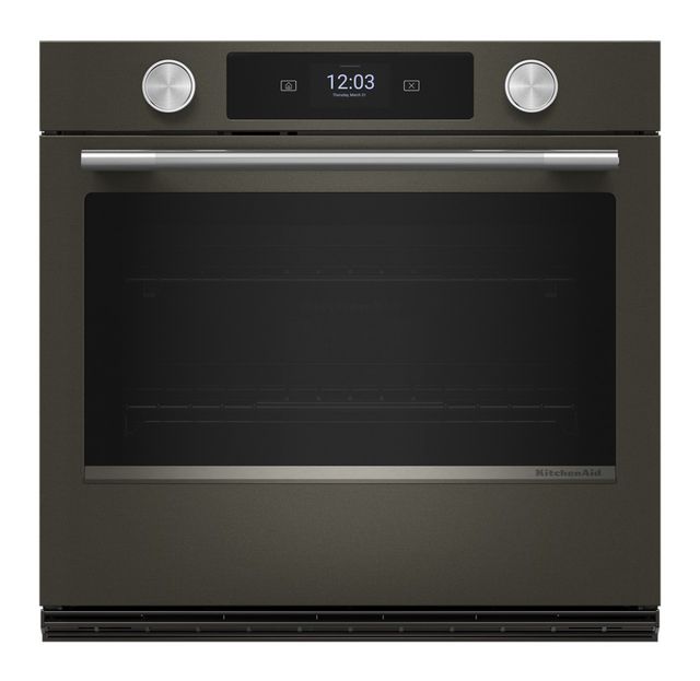 KitchenAid® 30" Black Ore Smart Single Electric Wall Oven with Assisted Cook Cycles-4