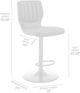 Armen Living Bardot Red Adjustable Height Stool Swivel Stool-2