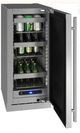 U-Line® Brown/Stainless Steel 15" Undercounter Compact Refrigerator-2