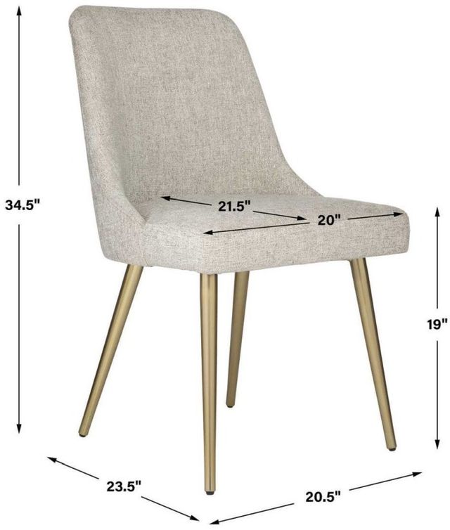 Uttermost® Bramwell Heathered Taupe Dining Chair-1