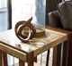 Lexington Home Zavala Intersect Brazilian Gold End Table with Brown Base -3
