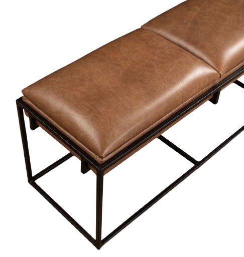 Home Trends & Design New York Black/Cognac Bench -3