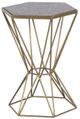 Fairfield® La Bella Dark Gray Chairside Table with Gold Base-0