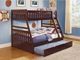 Homelegance® Rowe Dark Cherry Youth Twin/Full Bunk Bed with Twin Trundle -1