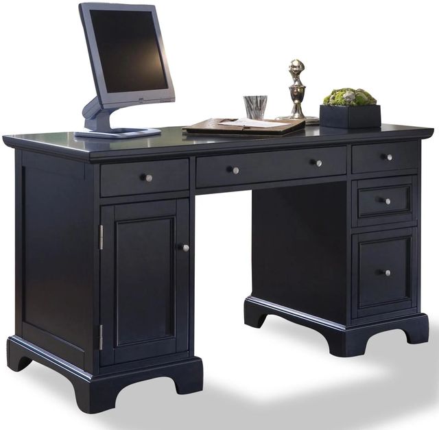 homestyles® Bedford Black Pedestal Desk-0