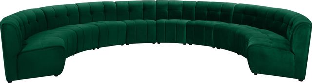 Meridian Furniture Limitless 10-Piece Green Velvet Modular Sectional-0