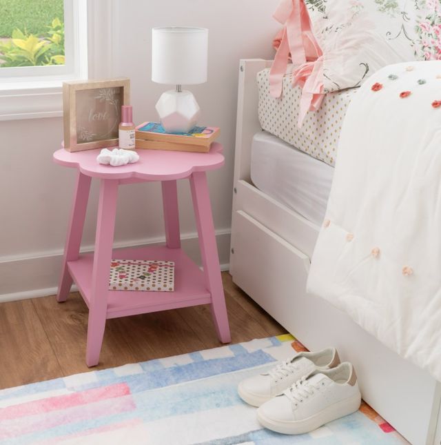 Linon Petunia Pink Side Table-1
