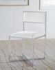 Modus Furniture Amalfi Chrome/White X-Base Dining Side Chair-1