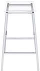 Coaster® Jovani Chrome/Clear 2-Piece Acrylic Backless Bar Stools Set-2