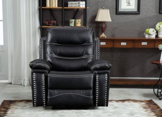 Milton Greens Stars Black PU Power Recliner Chair-3