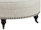 Emerald Home Willow Creek Pebble Gray Round Ottoman-2