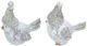 A & B Home 2-Piece Silver Glittered Birds-2