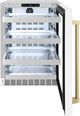 ZLINE Autograph Edition Touchstone 5.2 Cu. Ft. Stainless Steel Beverage Center with White Matte Glass Door and Champagne Bronze Handle-1