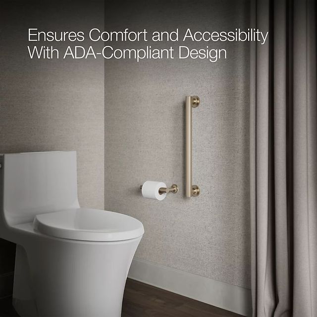 KOHLER® Purist® Vibrant Brushed Bronze 18" Grab Bar-3