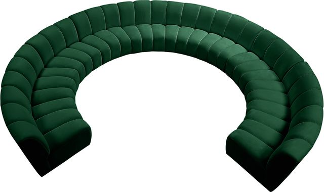 Meridian Furniture Infinity 10-Piece Green Velvet Modular Sectional-3