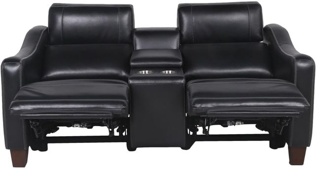 Steve Silver Co. Giorno Midnight Dual Power Reclining Loveseat with Console-1