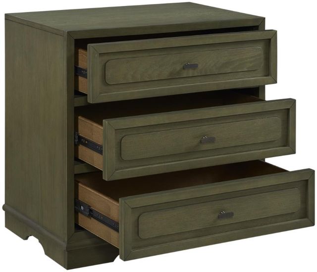 Bernards Tarrington Pistachio 3-Drawer Nightstand-3