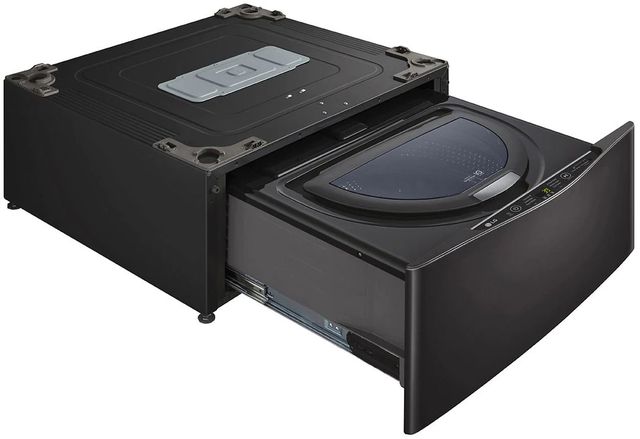 LG SideKick™ 29" W x 15" H Black Steel Pedestal Top Load Washer-1