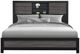 Global Furniture USA Lisbon Black/Gray King Panel Bookcase Bed-1
