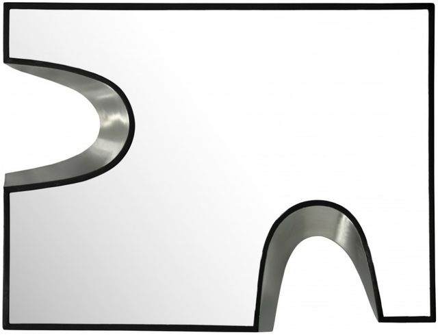 Meridian Furniture Soleil Black/Silver 28" Mirror-1