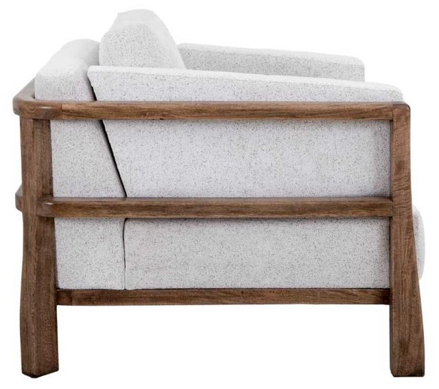 International Furniture Direct Roots Stained Brown/White Accent Chair-3