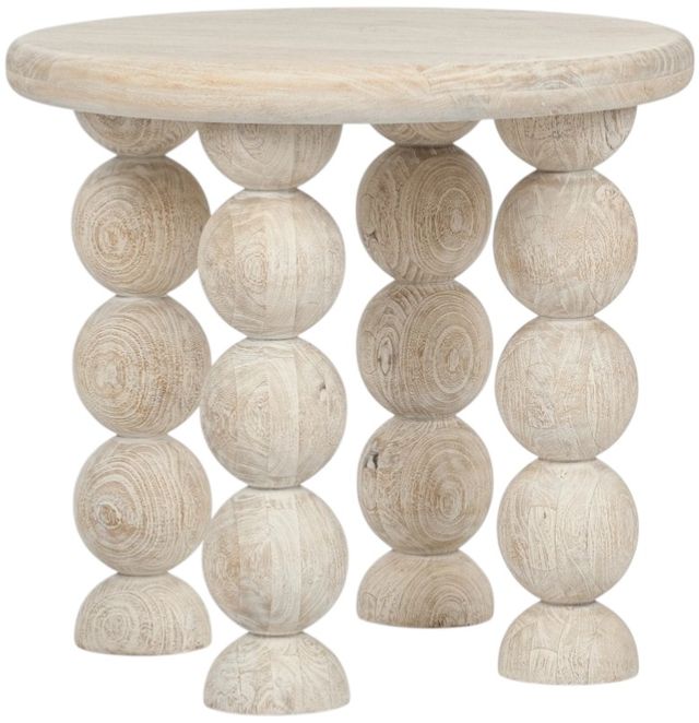 Classic Home Adir Cream Round End Table-0