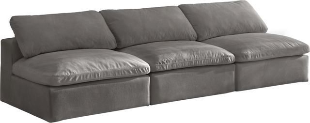 Meridian Furniture Cozy Grey Velvet 117" Cloud Modular Armless Sofa-0