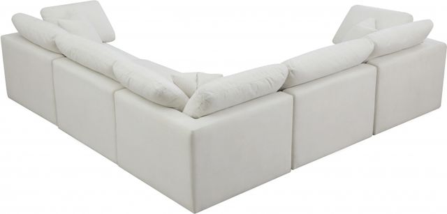 Meridian Furniture Plush 5-Piece Cream 105" Curved Sectional-1