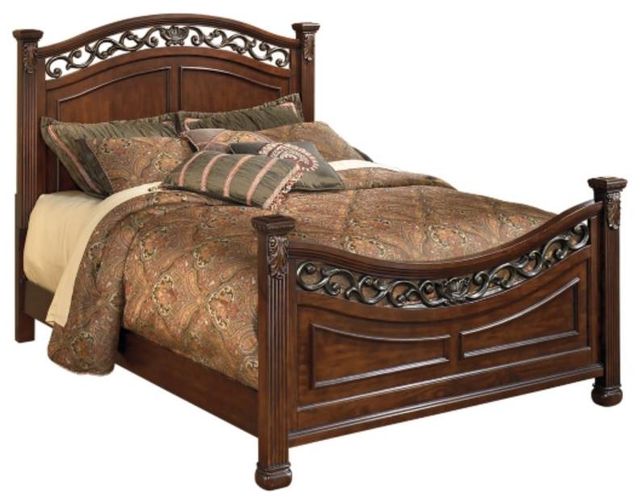 Signature Design by Ashley® Leahlyn 5-Piece Warm Brown Queen Panel Bed Set-1