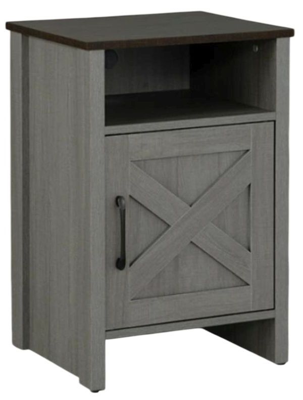 Furniture of America® Garibaldi Brown/Gray Side Table-0