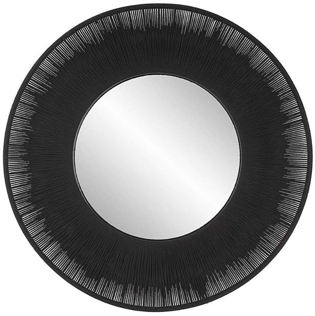 Uttermost® Sailor's Knot Black Round Mirror-0