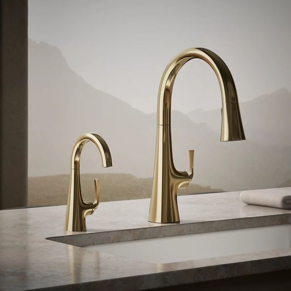 KOHLER® Graze® Vibrant French Gold Beverage Faucet-2