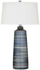 Bassett Mirror Creedence Brushed Blue Table Lamp-0