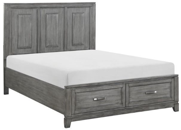 Homelegance® Garretson Gray Queen Platform Storage Bed-0