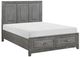 Homelegance® Garretson Gray Queen Platform Storage Bed-1