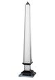A & B Home Clear/Black Medium Lucent Obelisk Accent-0