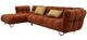VIG Furniture Divani Casa Jacinda 2-Piece Burnt Orange Left-Arm Facing Sofa Sectional and Chaise with Pillows-1