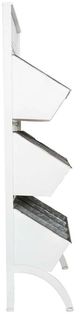A & B Home White Tinker Storage Bin Rack-3