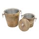 A & B Home 2-Piece Brown Bar Buckets-0