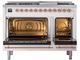 Ilve® Nostalgie II Noblesse 48'' White Pro Style Dual Fuel Range with Copper Trim-1