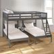 Donco Kids Treble Dark Gray Youth Full/Double Twin Bunkbed-1
