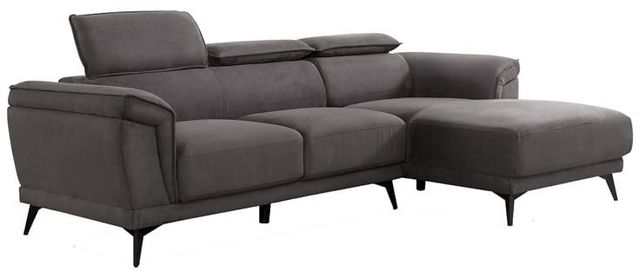 Furniture of America® Napanee 2-Piece Dark Gray Right-Arm Facing Sectional and Chaise-0