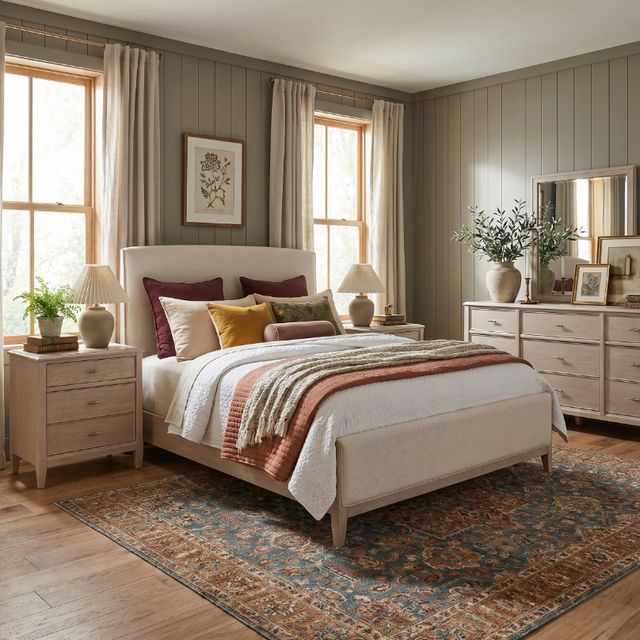 Riverside Furniture Carmella Pebble Oak 3-Drawer Nightstand-1