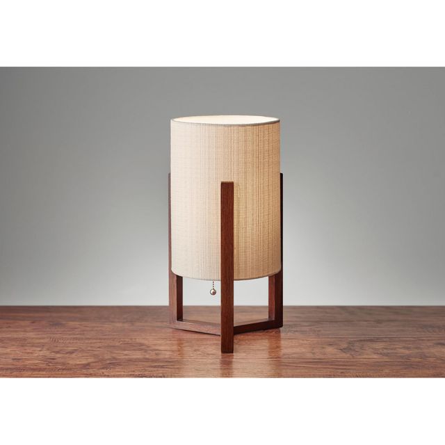 Adesso® Quinn Walnut Table Lantern-1
